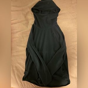 Black base layer fleece north face hoodie